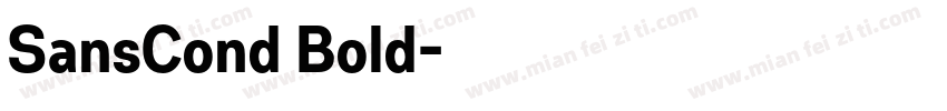SansCond Bold字体转换